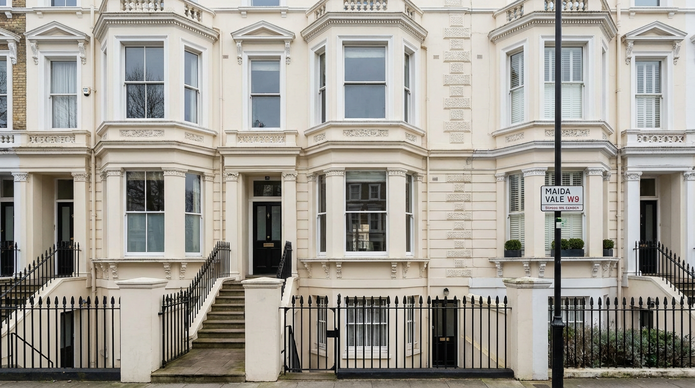 Victorian period terraced property in Central London showing the type of properties surveyed by Paddington Surveyors